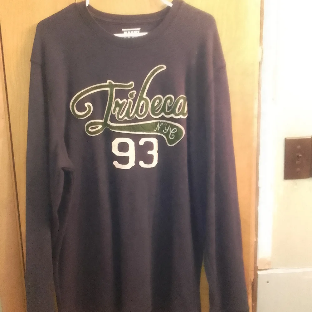 Navy Blue Men's Old Navy Tribeca NYC 93 Thermal Blue Sweater‎ Size XXL